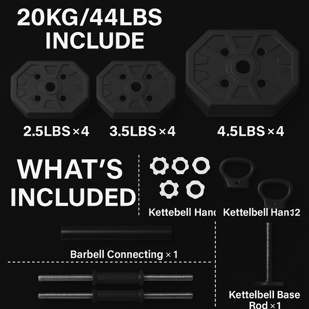 4 in 1 Adjustable Dumbbell Set