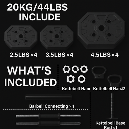 4 in 1 Adjustable Dumbbell Set
