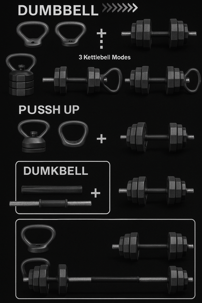 4 in 1 Adjustable Dumbbell Set
