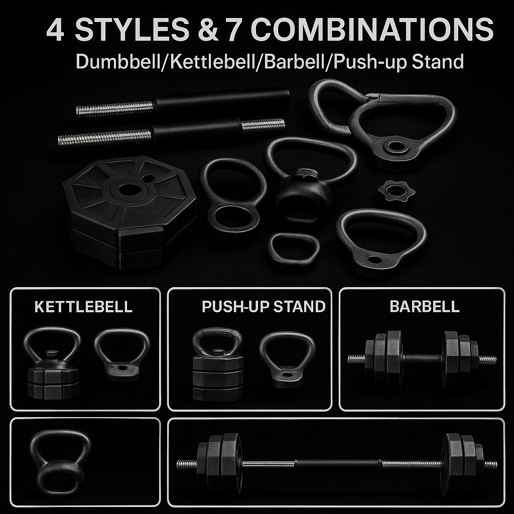 4 in 1 Adjustable Dumbbell Set