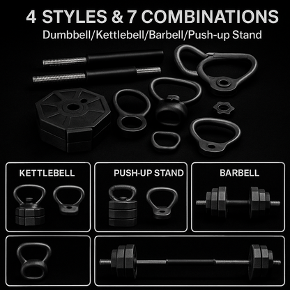 4 in 1 Adjustable Dumbbell Set