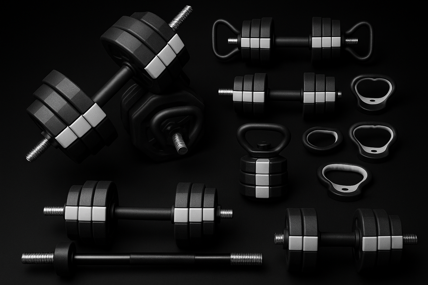 4 in 1 Adjustable Dumbbell Set